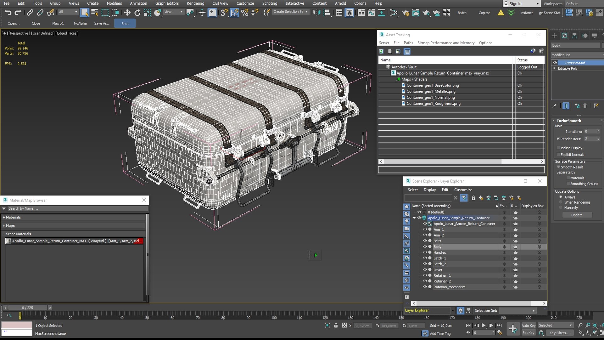 3D Model Apollo Lunar Sample Return Container - TurboSquid 2471546