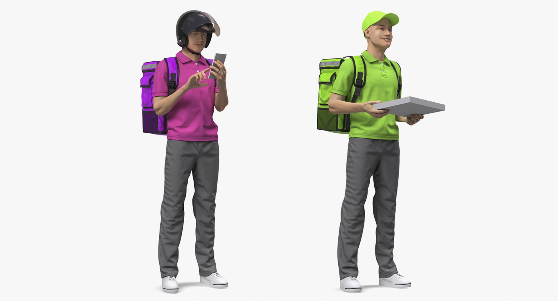 Delivery Men Collection 3D model preview