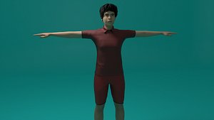 Tennis Player Man 3D model