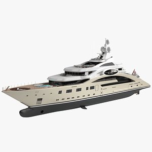 3D Lurssen Ace Super Yacht Dynamic Simulation model