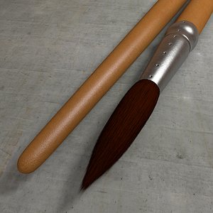 3d brush color hairs model