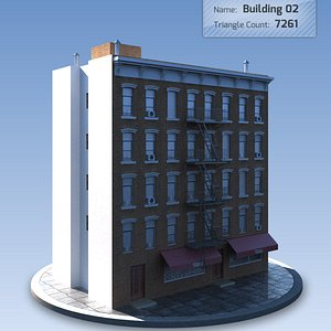 Low Poly Residential Building 2
