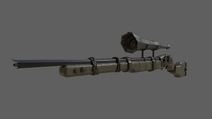 3D model skins rifle sniper