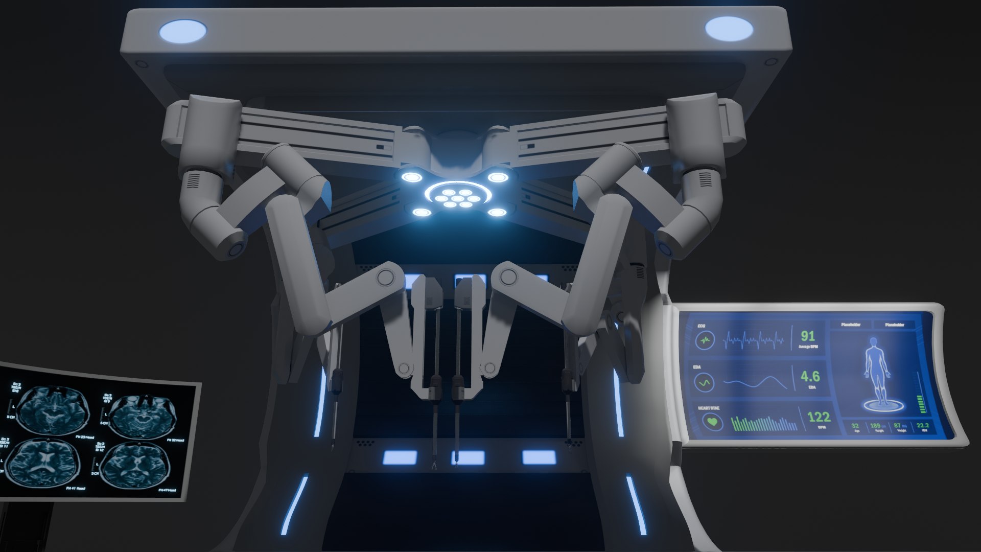 Surgical Robotic System 3D model https://p.turbosquid.com/ts-thumb/Oc/vBmKHT/PL/surgerys6/png/1706102810/1920x1080/fit_q87/b44a386c9103c1cccc64e82cf6564fd451335440/surgerys6.jpg