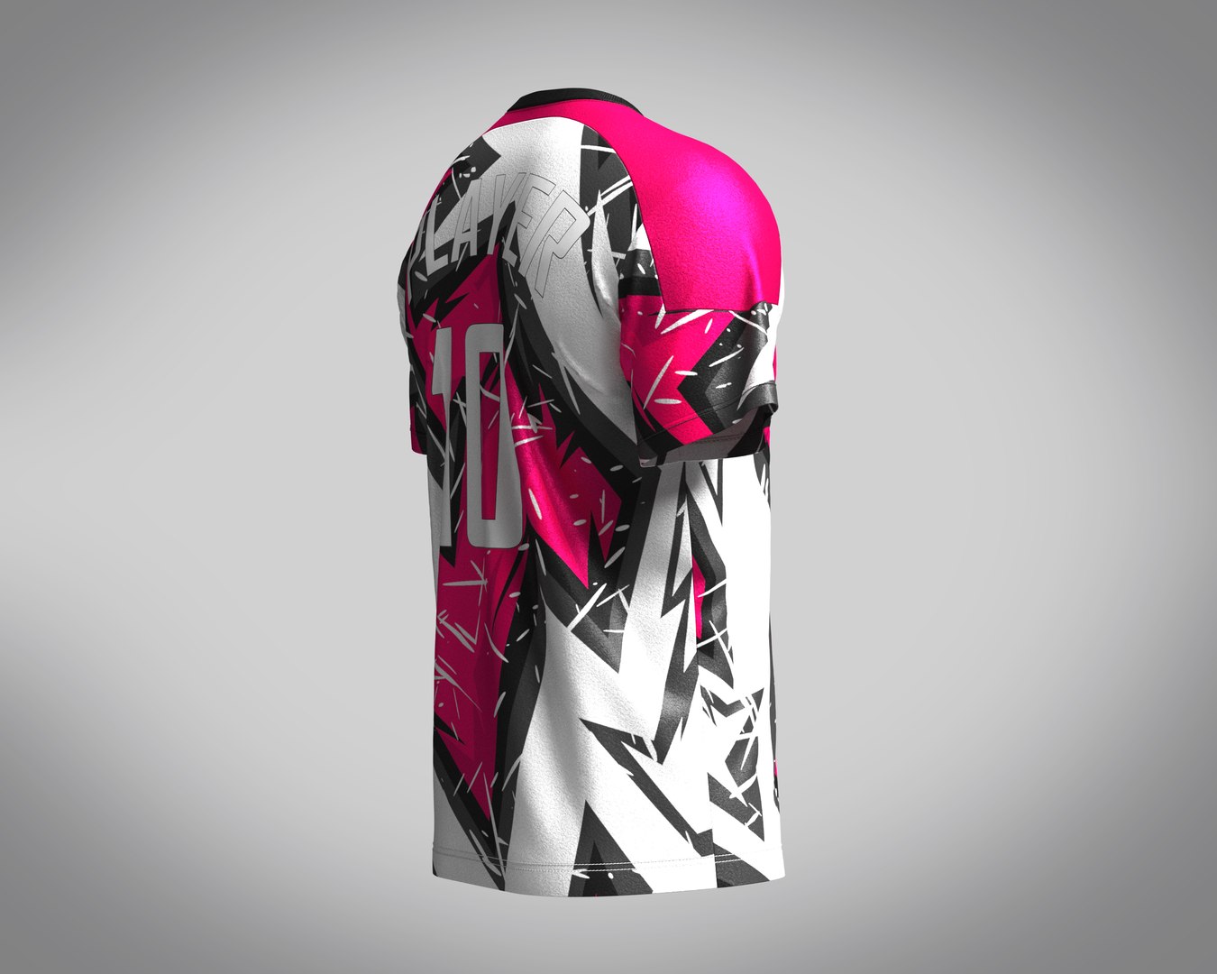 3D model Soccer White with multi color Jersey Player-10 - TurboSquid ...