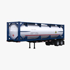3D spec iso tank trailer model