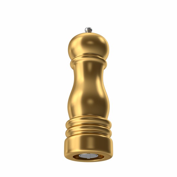 Gold Pepper Mill model TurboSquid 1892659