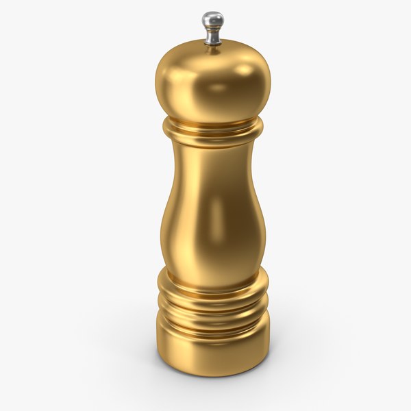 Gold Pepper Mill model TurboSquid 1892659