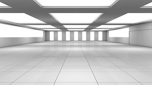 3D model Large Empty Modern Interior