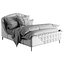Crate and Barrel Lafayette Mist Queen Bed