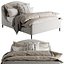 Crate and Barrel Lafayette Mist Queen Bed