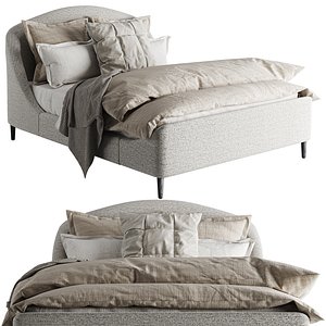 Crate and Barrel Lafayette Mist Queen Bed