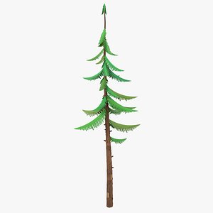 Cartoon Pine 09 3D model