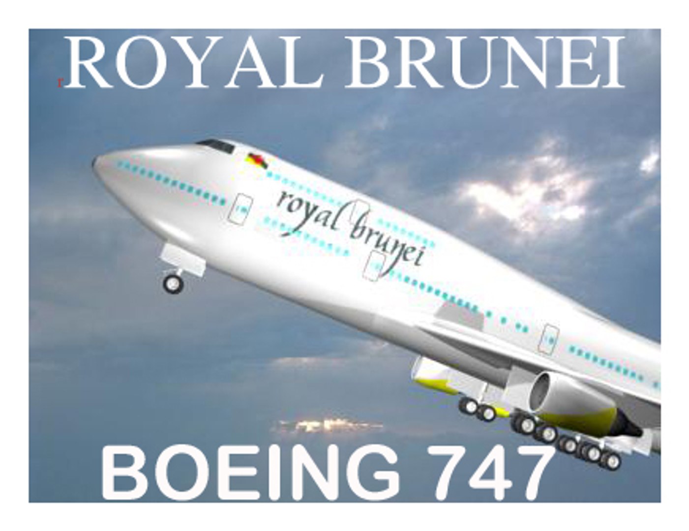 Royal Brunei 747 3d Model