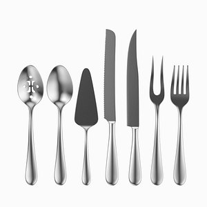 common cutlery serving set 3D