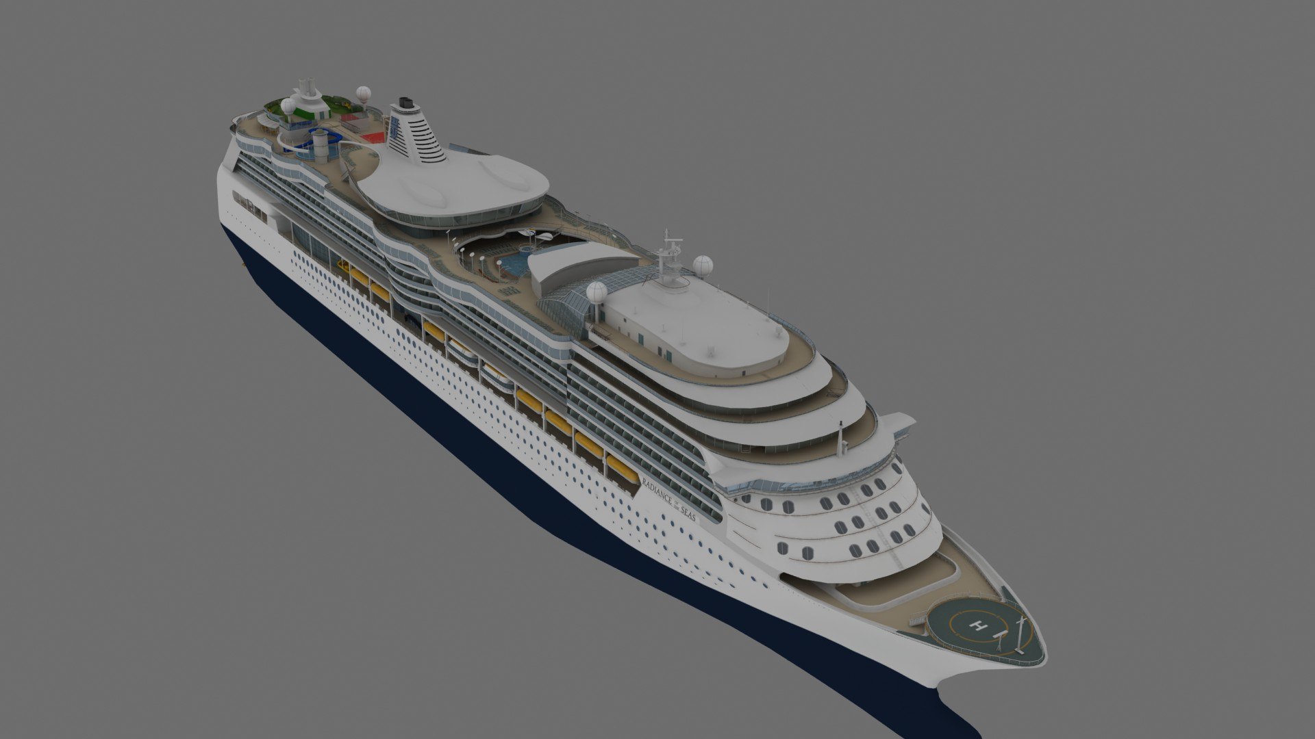 3d Model Of Cruise Ship Radiance Seas