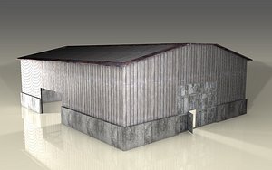 hangar industrial 3D model