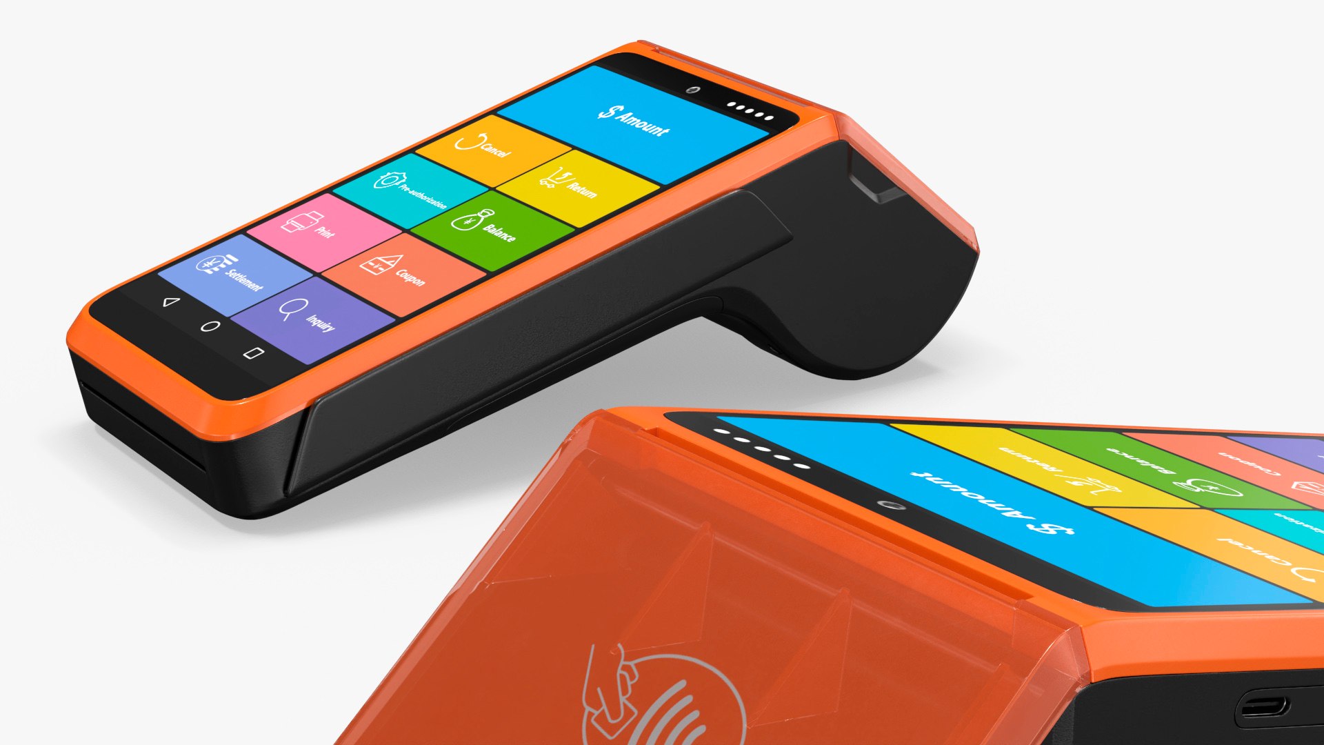 Android Handheld POS Terminal 3D model preview