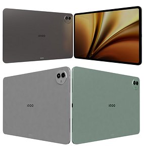 Vivo iQOO Pad 6 Pro All Colors 3D model