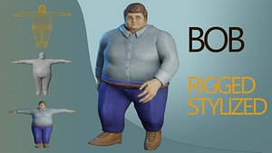 Stylized office worker - Bob 3D model