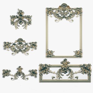 3D Forged Pattern Bracket Collection European Empire Style model