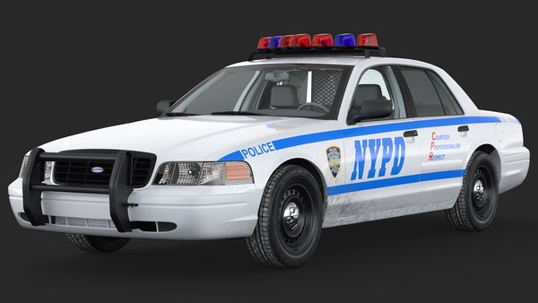 フォードクラウンビクトリアパトカーNYPDシンプルインテリア3Dモデル