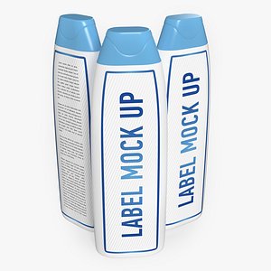 3D shampoo bottle model