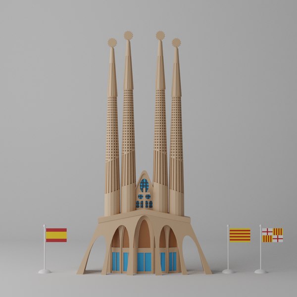 Sagrada Familia Facade Barcelona 3D model