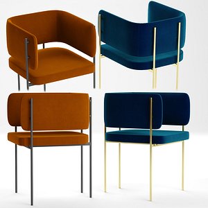 3D crescent armchair derlot editions