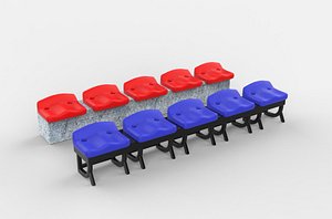 Stadium Seat Model 3D model 3D model