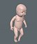 3D model baby human character