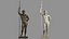 3D greek soldier sculpture