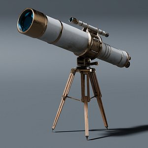 3D Stylized Vintage Telescope