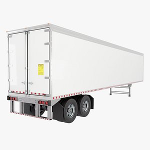 3D Dry Van Semi-Truck  US Trailer model