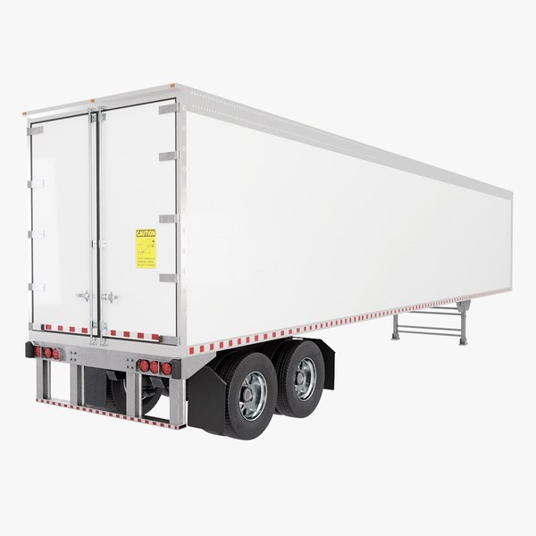 3D Dry Van Semi-Truck US Trailer model