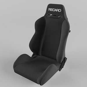 3D RECARO Speed Logo White Seat