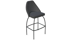 Chair with long legs and stand 3D model