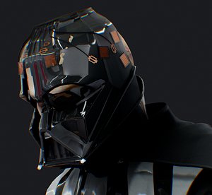 Darth Vader full body with Anakin Head Rigged model