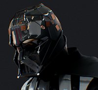 Darth Vader full body with Anakin Head Rigged