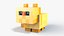 3D Minecraft Baby Cat model