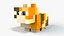 3D Minecraft Baby Cat model