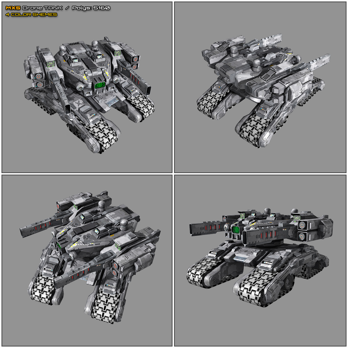 Scifi Drone Tank Mx5 3d - Turbosquid 1204083