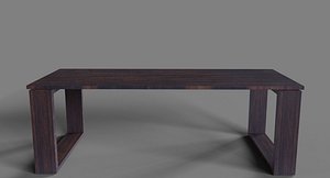 wood table 3D model