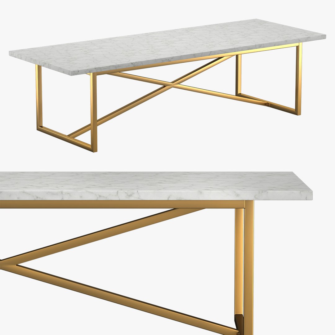 3D TORANO MARBLE RECTANGULAR DINING TABL TurboSquid 1944293