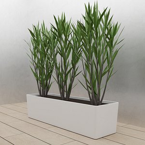 3D bushes in a pot model