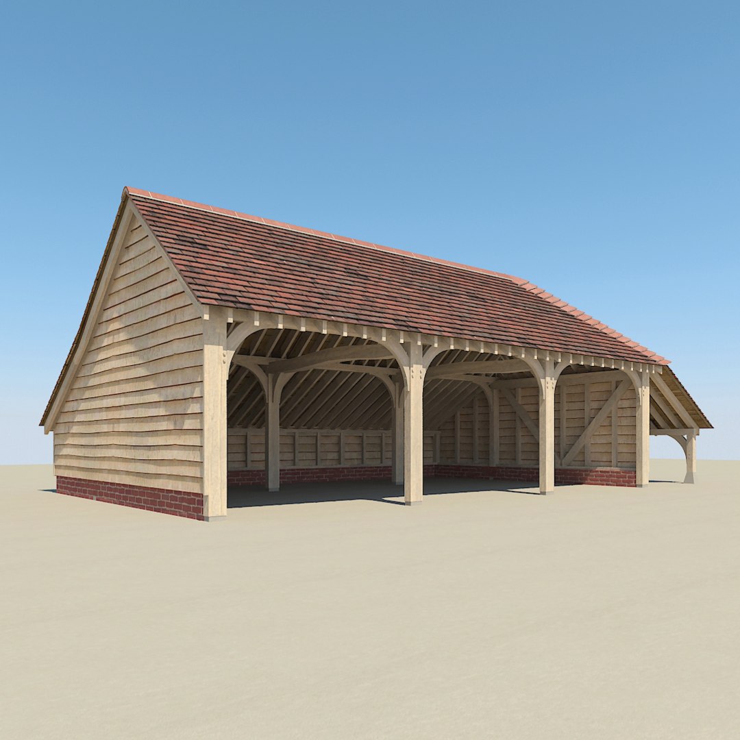 Traditional Timber Framed Barn 3d Max
