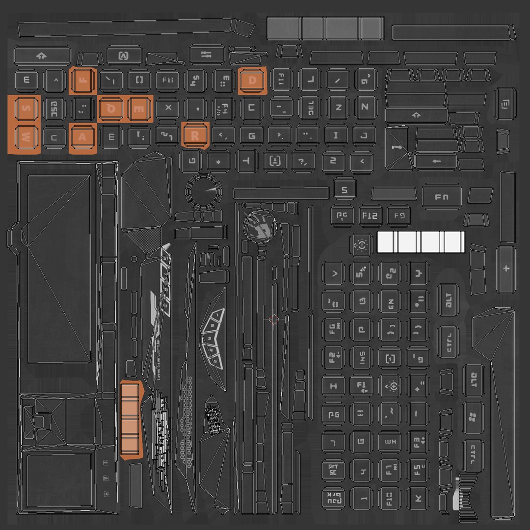 3D A4tech Bloody B318 Keyboard - TurboSquid 1262439
