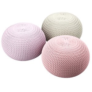 3D pouf ottoman model