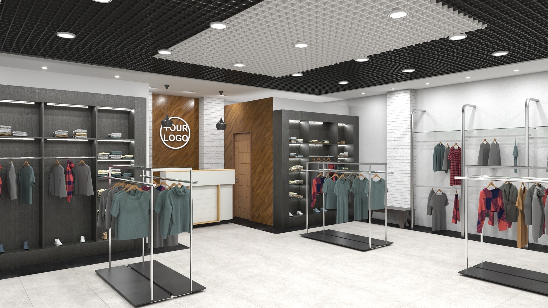 3D Clothing store interior model - TurboSquid 1893506