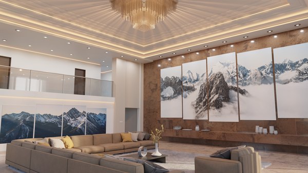 Modern Living Room Hall3Dモデル - TurboSquid 2097591
